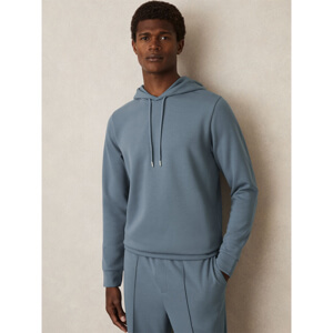 REISS FABIEN Interlock Jersey Drawstring Hoodie